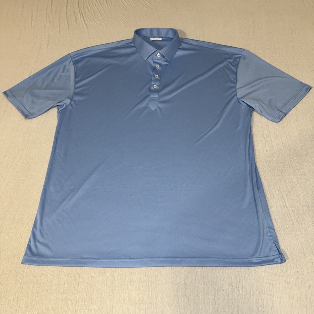Collars and Co Golf Polo Solid Blue Size 3XL Preppy NWOT
